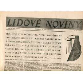 Lidové noviny 16.9.1937 (noviny, úmrtí T. G. Masaryk, prezident) Lidové noviny 16.9.1937 (noviny, úmrtí T. G. Masaryk, prezident)