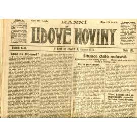Lidové noviny 6.6.1918 (1. republika, staré noviny)