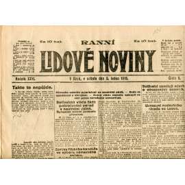 Lidové noviny 5.1.1918 (1. republika, staré noviny)