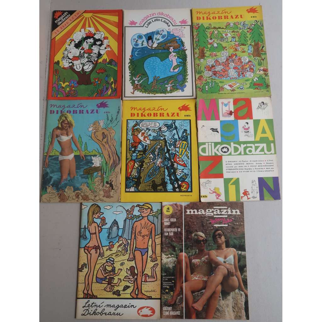 Magazín Dikobrazu (konvolut časopisů, 8 kusů)