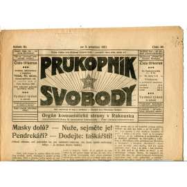 Průkopník svobody 3.12.1921. Orgán komunistické strany v Rakousku (1. republika, noviny)