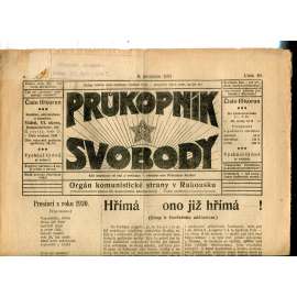 Průkopník svobody 10.12.1921. Orgán komunistické strany v Rakousku (1. republika, noviny)