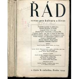 Řád, revue pro kulturu a život, ročník X., čísla 1-7/1944 (vše co vyšlo, časopis)