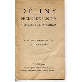 Dějiny Přední Kopaniny v okrese Praha venkov (Přední Kopanina)