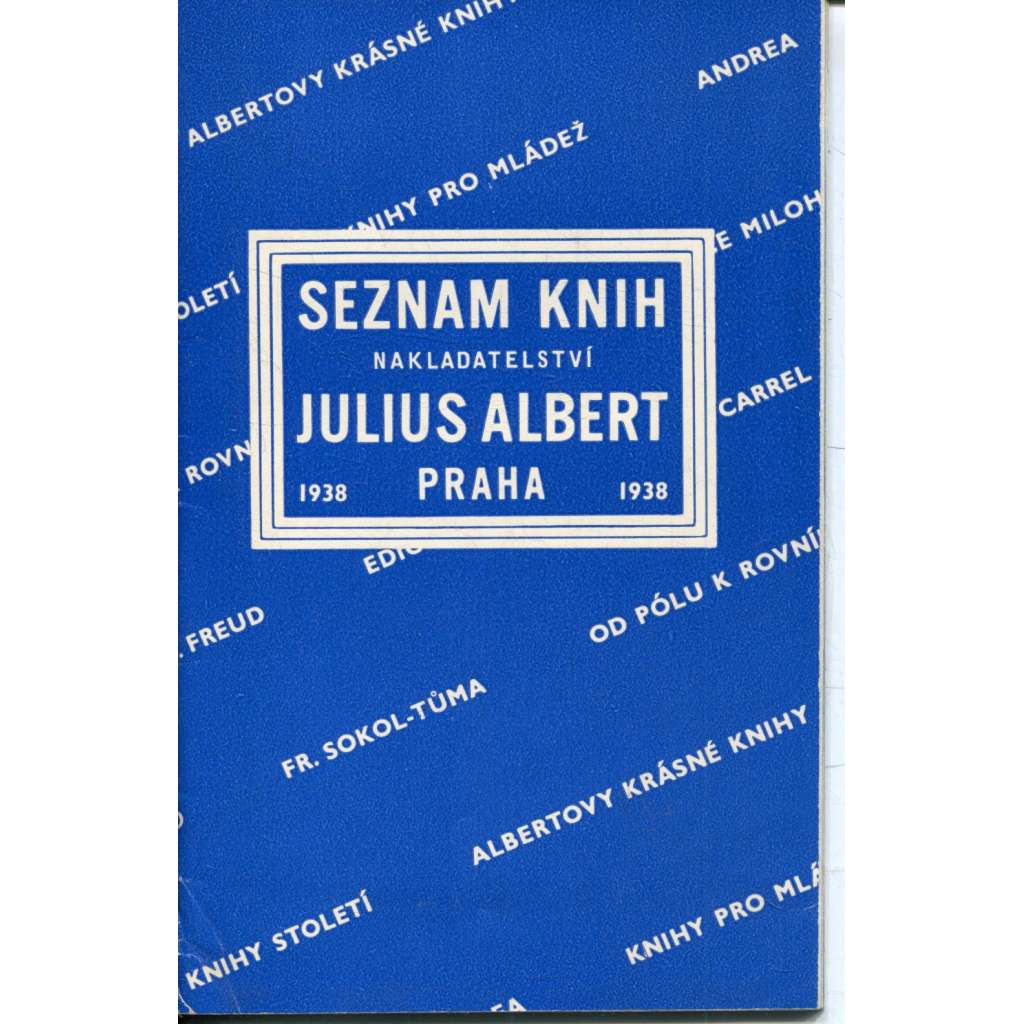 Seznam knih nakladatelství Julius Albert 1938