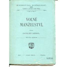 Volné manželství (Knihovna Rozhledů)