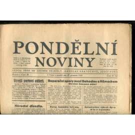 Pondělní noviny 29.12.1924 (noviny, 1. republika) Pondělní noviny 29.12.1924 (noviny, 1. republika)