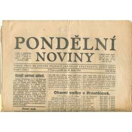 Pondělní noviny 28.4.1924 (noviny, 1. republika)