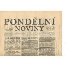 Pondělní noviny 19.5.1924 (noviny, 1. republika)
