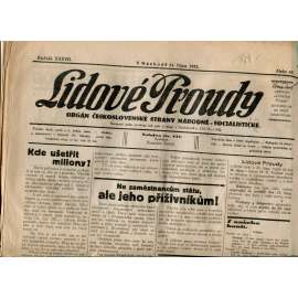 Lidové proudy 14.10.1932 (1. republika. staré noviny) Lidové proudy 14.10.1932 (1. republika. staré noviny)