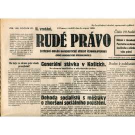 Rudé právo 5.8.1928 (staré noviny, 1. republika)