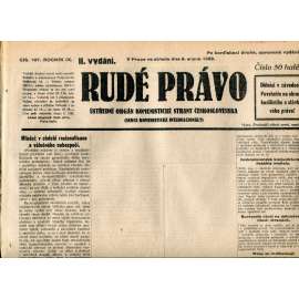 Rudé právo 8.8.1928 (staré noviny, 1. republika)