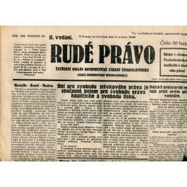 Rudé právo 9.8.1928 (staré noviny, 1. republika)