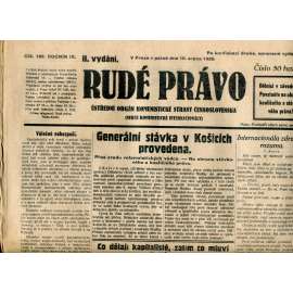 Rudé právo 10.8.1928 (staré noviny, 1. republika)