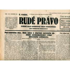 Rudé právo 16.8.1928 (staré noviny, 1. republika)