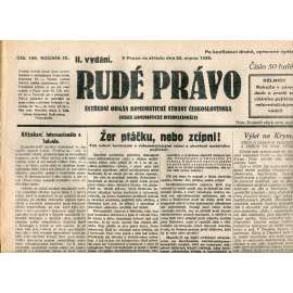 Rudé právo 22.8.1928 (staré noviny, 1. republika)