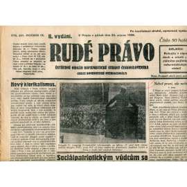 Rudé právo 24.8.1928 (staré noviny, 1. republika)