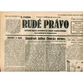 Rudé právo 26.8.1928 (staré noviny, 1. republika) Rudé právo 26.8.1928 (staré noviny, 1. republika)