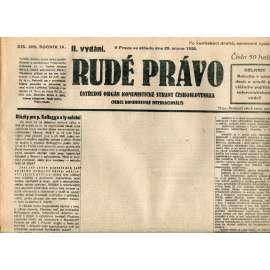 Rudé právo 29.8.1928 (staré noviny, 1. republika) Rudé právo 29.8.1928 (staré noviny, 1. republika)