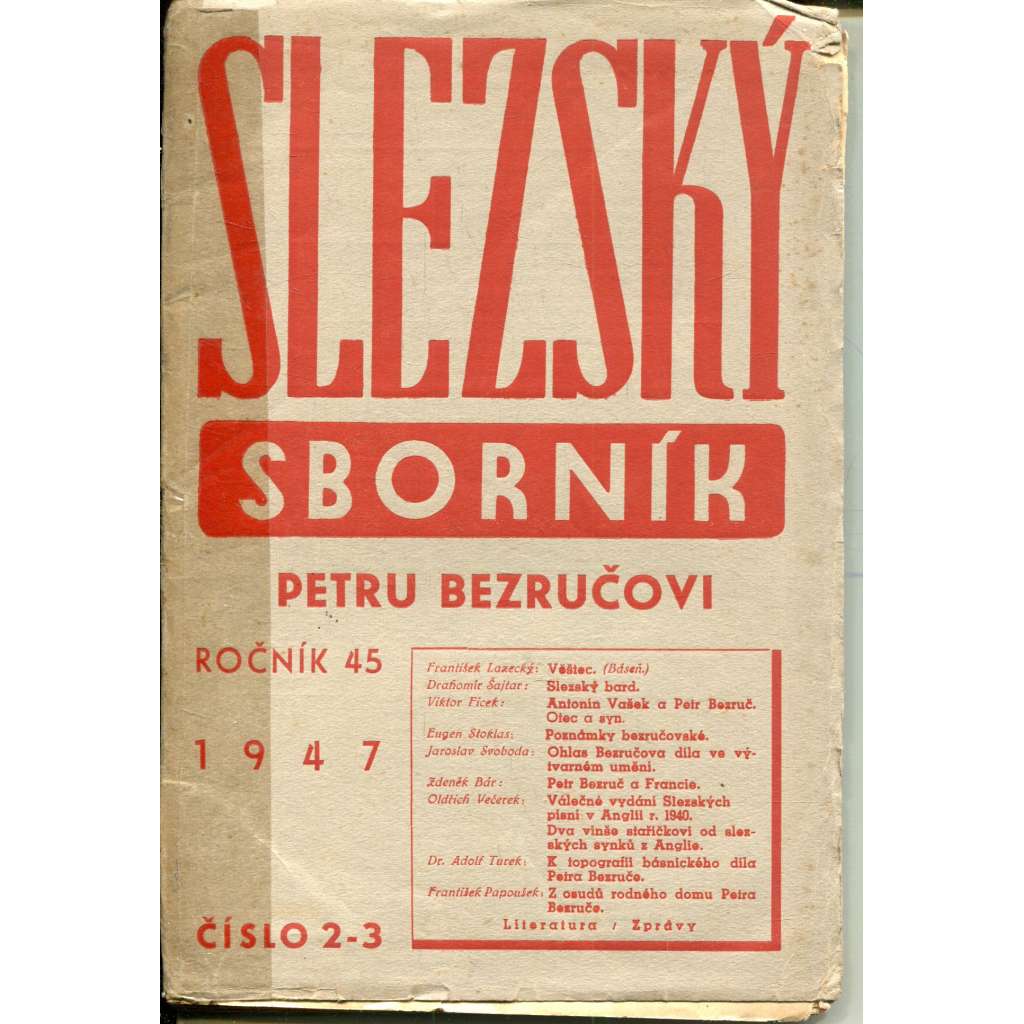 Slezský sborník, ročník 45, číslo 2-3/1947