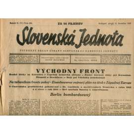Slovenská jednota 31.12.1943 (staré noviny, Slovensko, text slovensky)