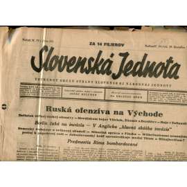 Slovenská jednota 30.12.1943 (staré noviny, Slovensko, text slovensky) - pošk.