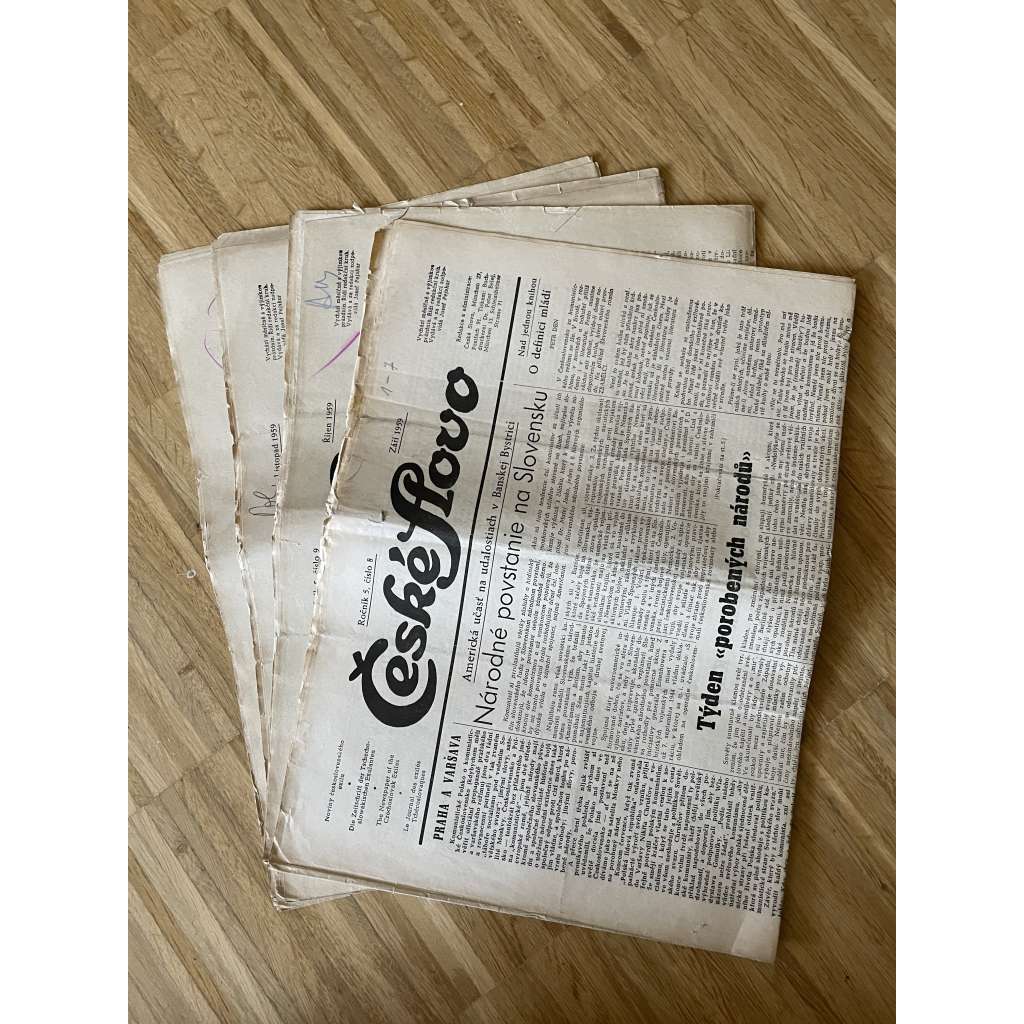 České slovo, ročník 5, čísla 8-11/1959 (Exil, Mnichov, noviny)