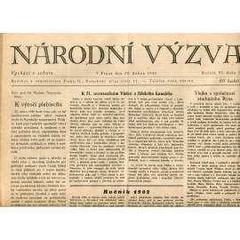Národní výzva 20.4.1940 (protektorát, noviny)