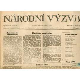 Národní výzva 25.5.1940 (protektorát, noviny)