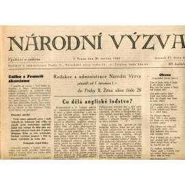 Národní výzva 29.6.1940 (protektorát, noviny)