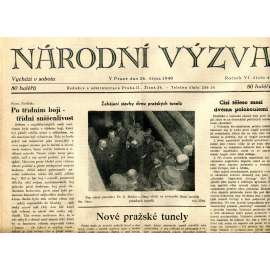 Národní výzva 26.10.1940 (protektorát, noviny)