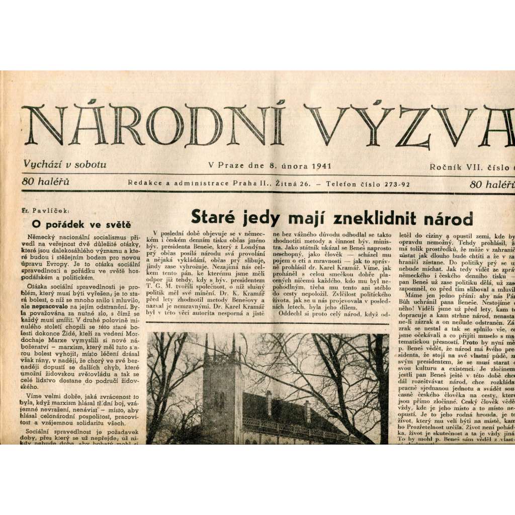 Národní výzva 8.2.1941 (protektorát, noviny)