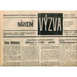 Národní výzva 5.2.1936 (1. republika, noviny)