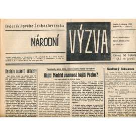 Národní výzva 5.3.1937 (1. republika, noviny)