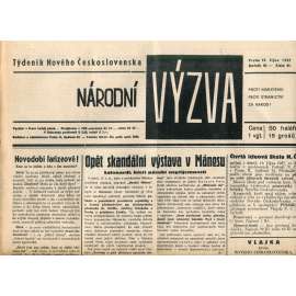 Národní výzva 15.10.1937 (1. republika, noviny)
