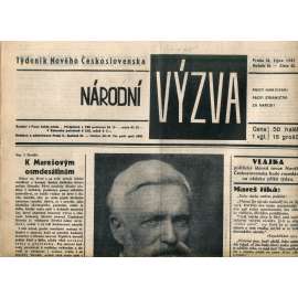 Národní výzva 22.10.1937 (1. republika, noviny)