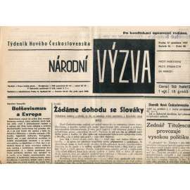 Národní výzva 17.12.1937 (1. republika, noviny)