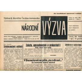 Národní výzva 18.2.1938 (1. republika, noviny)