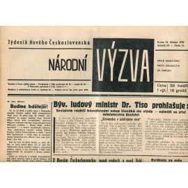 Národní výzva 18.3.1938 (1. republika, noviny)