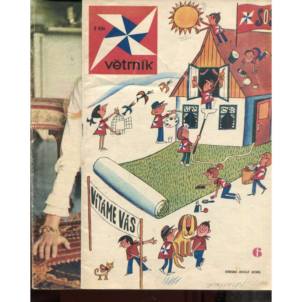 Větrník, ročník I., čísla 6 a 7/1969 (Zábavný měsíčník pro mládež, časopis) - 2 čísla Větrník, ročník I., čísla 6 a 7/1969 (Zábavný měsíčník pro mládež, časopis) - 2 čísla