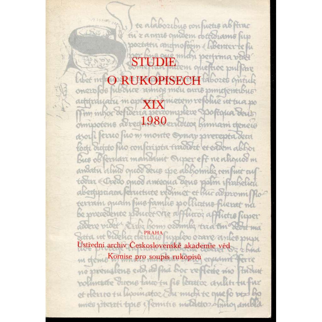 Studie o rukopisech XIX./1980 (sborník)