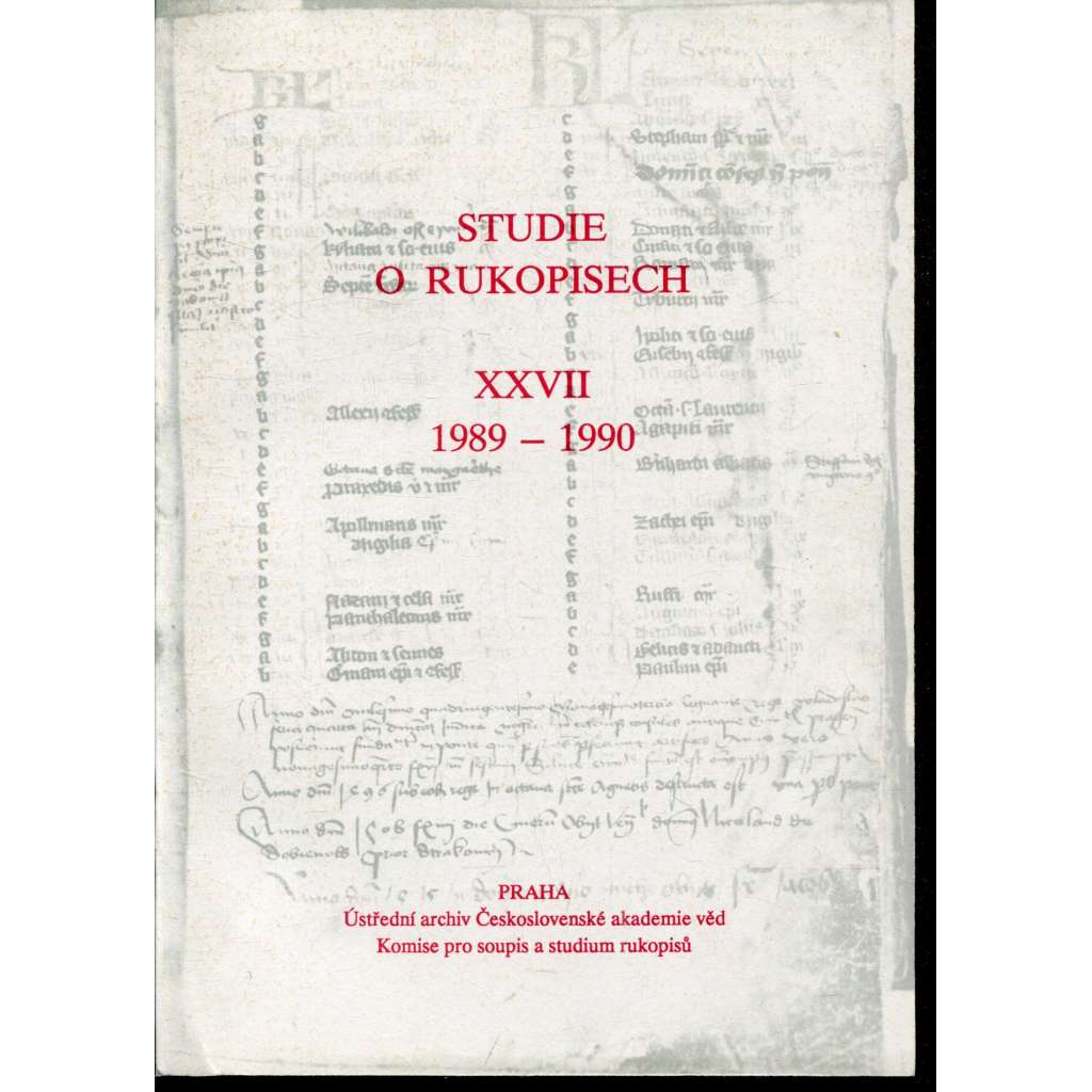 Studie o rukopisech XXVII./1989-1990 (sborník)