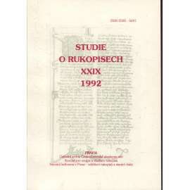 Studie o rukopisech XXIX./1992 (sborník)