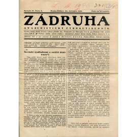 Zádruha (26.7.1912) Anarchistický čtrnáctidenník (časopis, noviny)