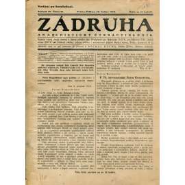 Zádruha (10.1.1913) Anarchistický čtrnáctidenník (časopis, noviny)
