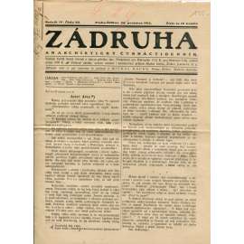 Zádruha (24.12.1912) Anarchistický čtrnáctidenník (časopis, noviny)