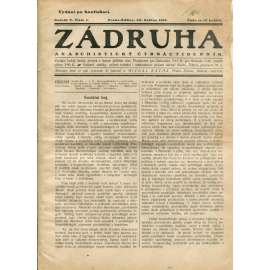 Zádruha (30.5.1913) Anarchistický čtrnáctidenník (časopis, noviny)