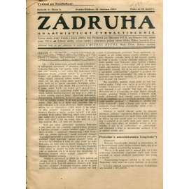 Zádruha (13.6.1913) Anarchistický čtrnáctidenník (časopis, noviny)
