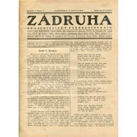 Zádruha (8.5.1914) Anarchistický čtrnáctidenník (časopis, noviny)