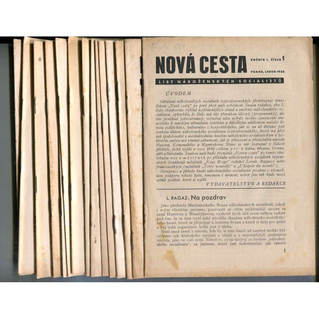 Nová cesta. List náboženských socialistů (konvolut čísel, vše co vyšlo)
